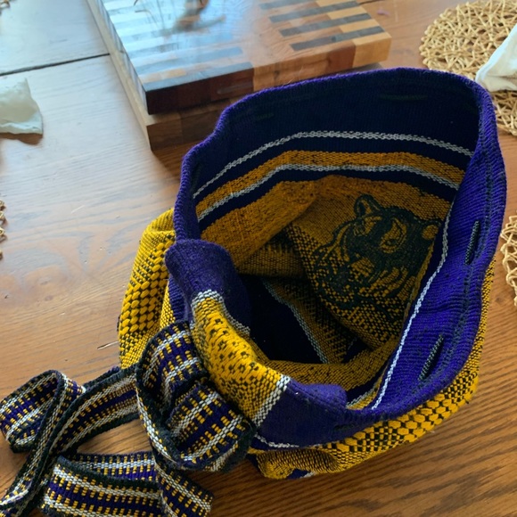 Boho/Hippie style LSU Backpack with Tiger - 17” well made. Never used. - Picture 3 of 3